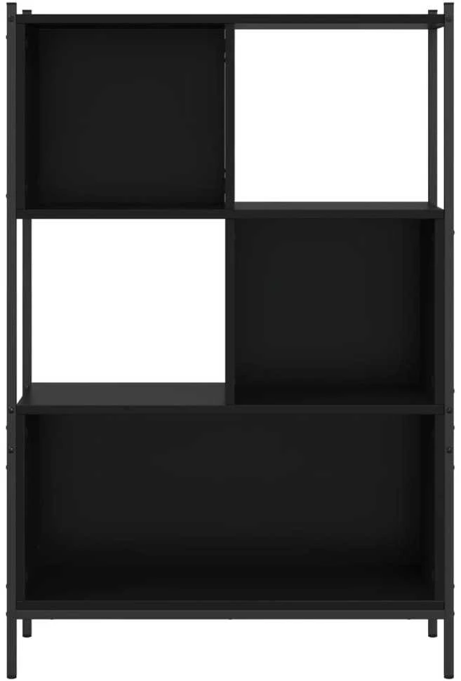 Knygų spinta, juodos spalvos, 72x28x109cm, apdirbta mediena