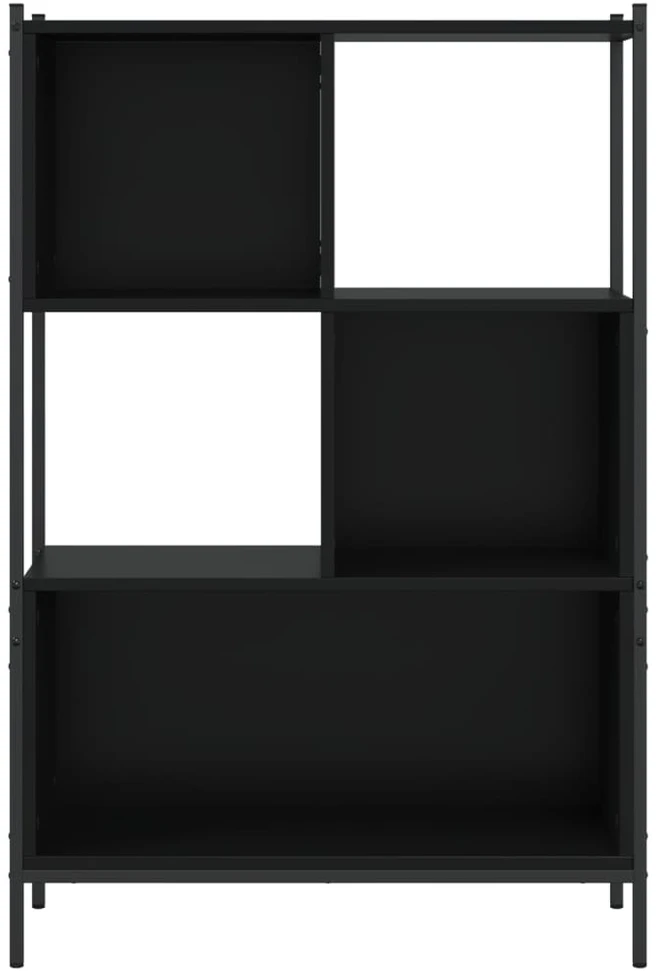 Knygų spinta, juodos spalvos, 72x28x109cm, apdirbta mediena