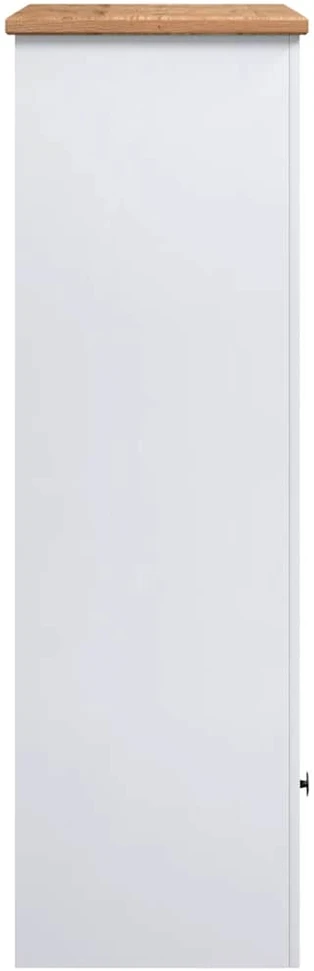 Knygų spinta Panama, balta, 80x35x110cm, pušies masyvas