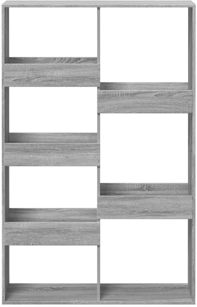 Knygų spinta, pilka ąžuolo, 100x33x155,5cm, apdirbta mediena
