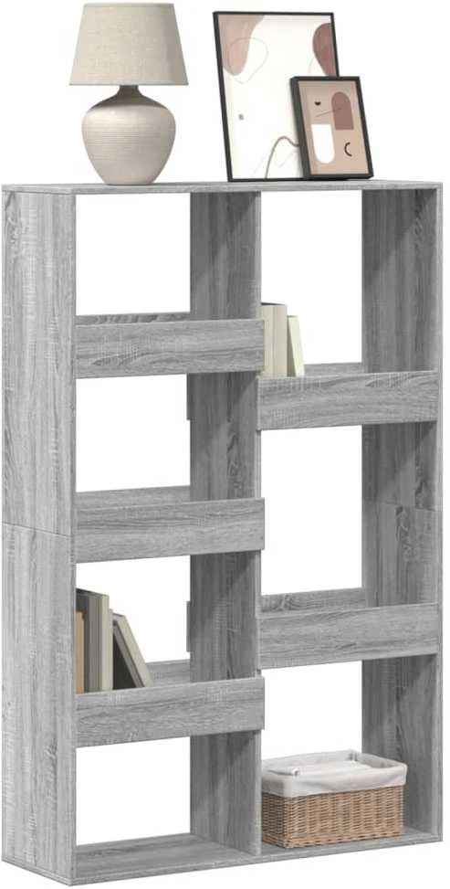 Knygų spinta, pilka ąžuolo, 100x33x155,5cm, apdirbta mediena
