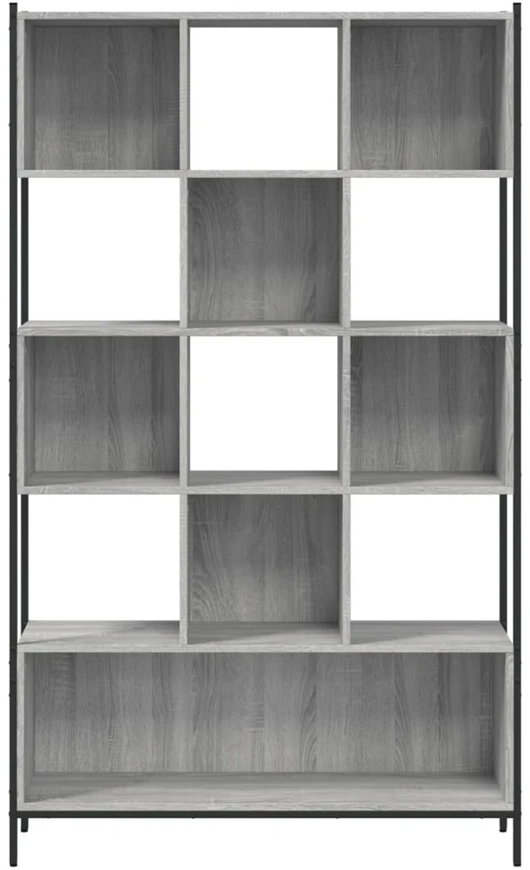 Knygų spinta, pilka ąžuolo, 102x28x172cm, apdirbta mediena