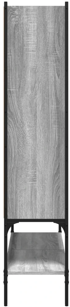Knygų spinta, pilka ąžuolo, 102x30x141,5cm, apdirbta mediena