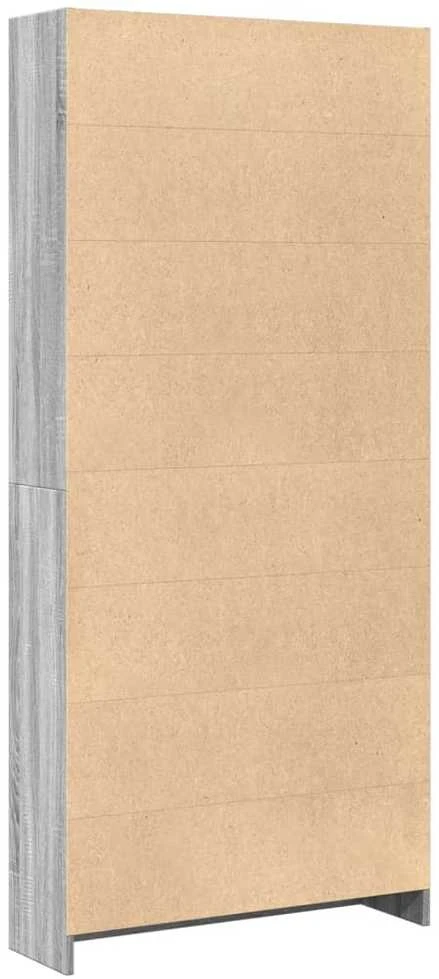 Knygų spinta, pilka ąžuolo, 80x24x176cm, apdirbta mediena