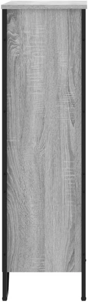 Knygų spinta, pilka ąžuolo, 80x31x106cm, apdirbta mediena