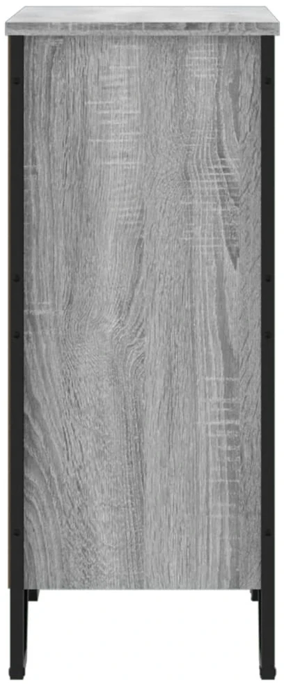 Knygų spinta, pilka ąžuolo, 80x31x74,5cm, apdirbta mediena