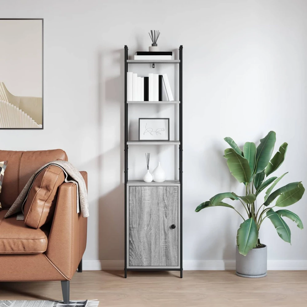 Knygų spinta 6 aukštų 40 x 24 x 161 cm Apdirbta mediena
