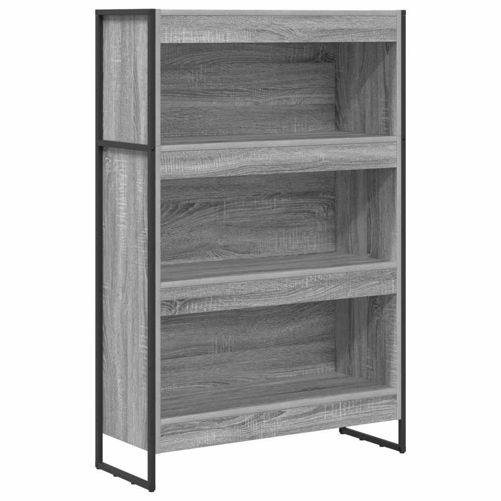 Knygų spinta 80 x 30 x 121 cm Apdirbta mediena Pilkas Sonoma