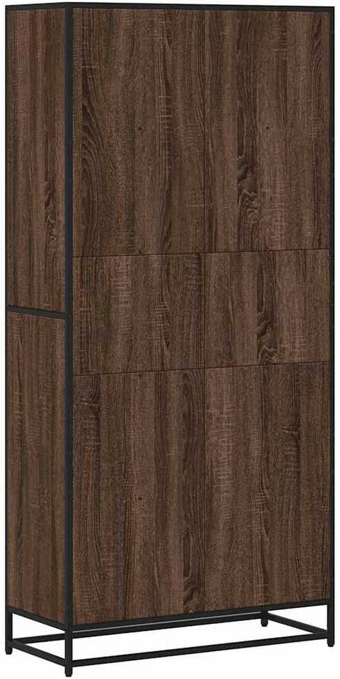 Knygų spinta, ruda ąžuolo, 80,5x35x170,5cm, apdirbta mediena