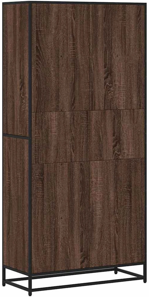 Knygų spinta, ruda ąžuolo, 80,5x35x170,5cm, apdirbta mediena