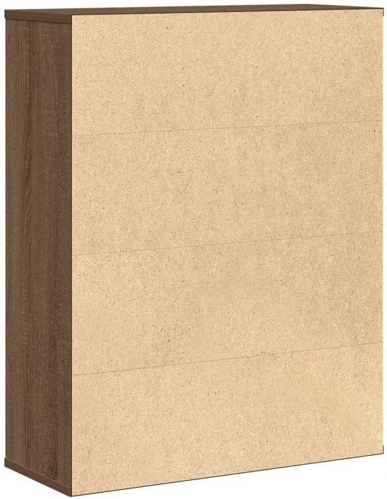 Knygų spinta, rudos ąžuolo, 60x24x76,5cm, apdirbta mediena