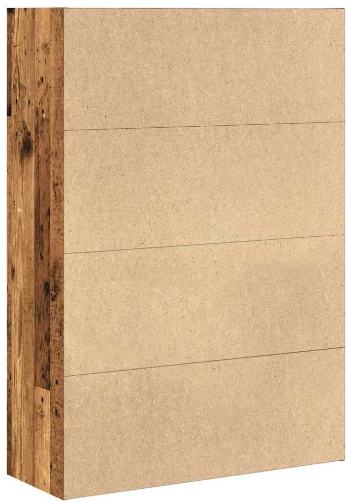 Knygų spinta, sendintos medienos, 80x30x114cm, apdirbta mediena