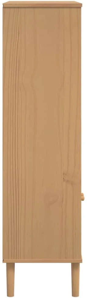 Knygų spinta SENJA, ruda, 90x35x130cm, pušies medienos masyvas
