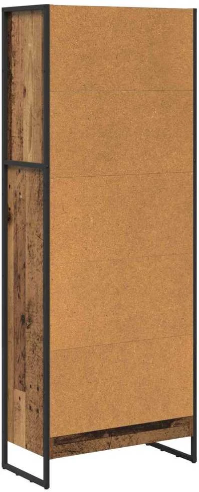 Knygų spinta 60 x 30 x 155 cm Apdirbta mediena Senovinis medis