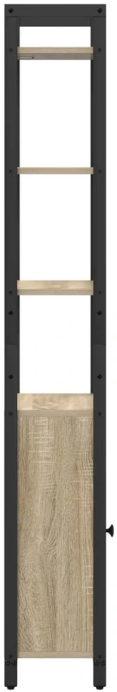 Knygų spinta 6 aukštų 40 x 24 x 161 cm Apdirbta mediena