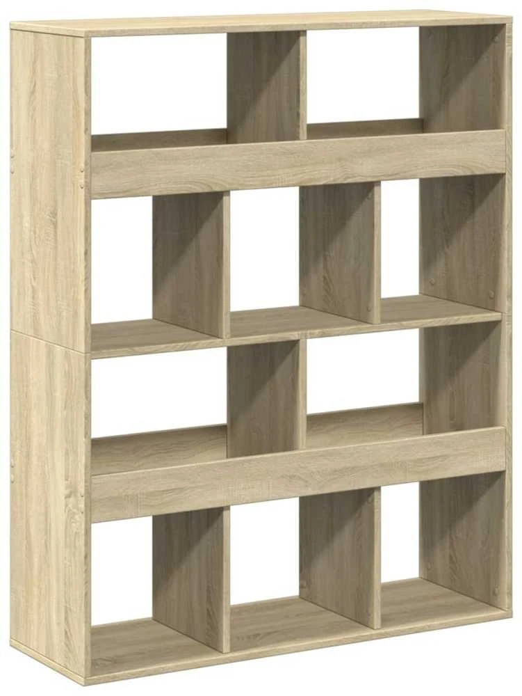 Knygų spinta, sonoma ąžuolo, 100x33x125,5cm, apdirbta mediena