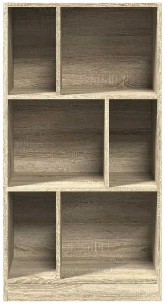 Knygų spinta, sonoma ąžuolo, 57x28,5x107,5cm, apdirbta mediena