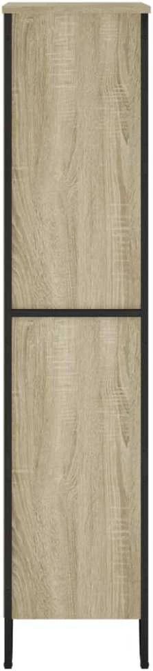 Knygų spinta, sonoma ąžuolo, 80x31x137,5cm, apdirbta mediena