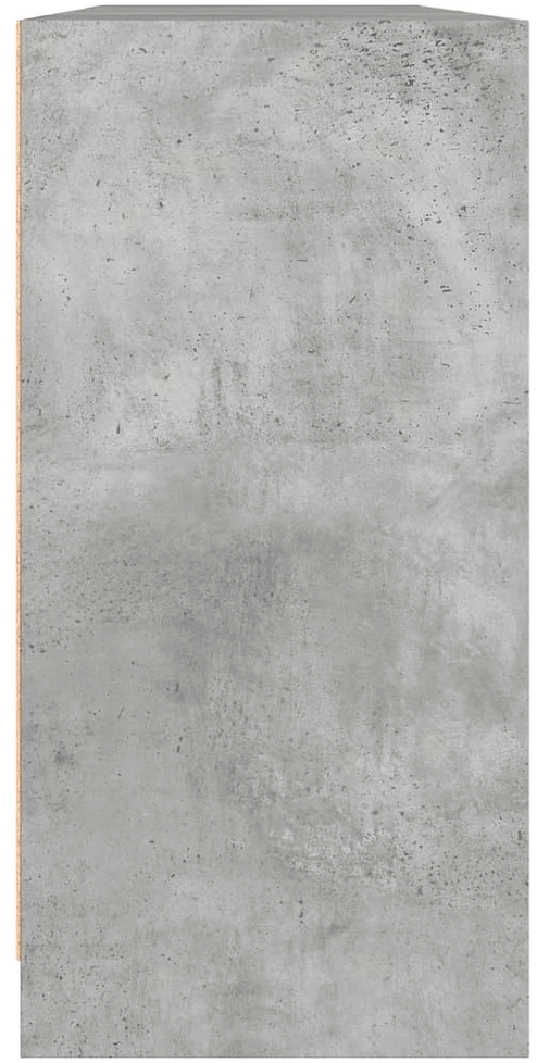 Knygų spinta su durelėmis, betono pilka, 204x37x75cm, mediena