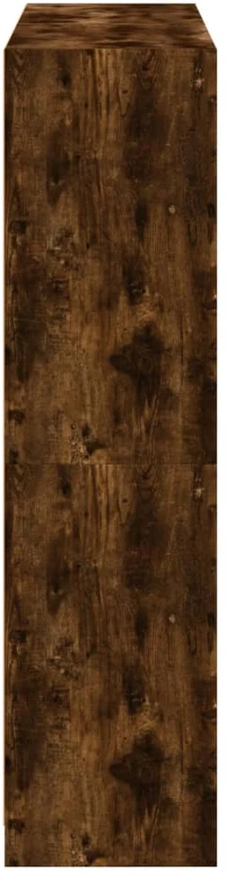 Knygų spinta su durelėmis, dūminė ąžuolo, 136x37x142cm, mediena