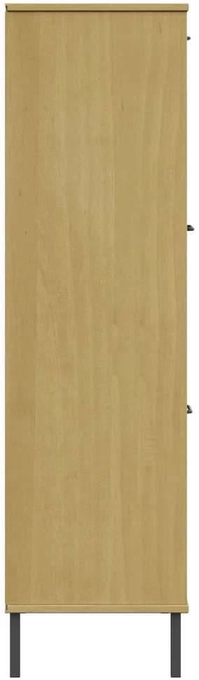 Knygų spinta su kojomis, ruda, 90x35x128,5cm, mediena, OSLO