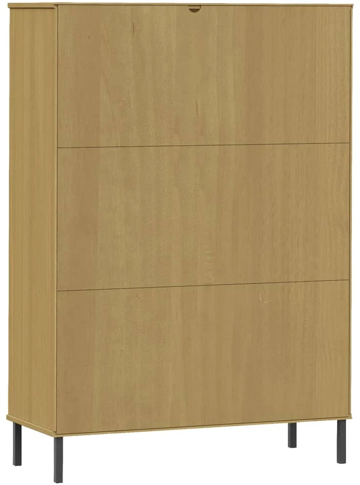 Knygų spinta su kojomis, ruda, 90x35x128,5cm, mediena, OSLO