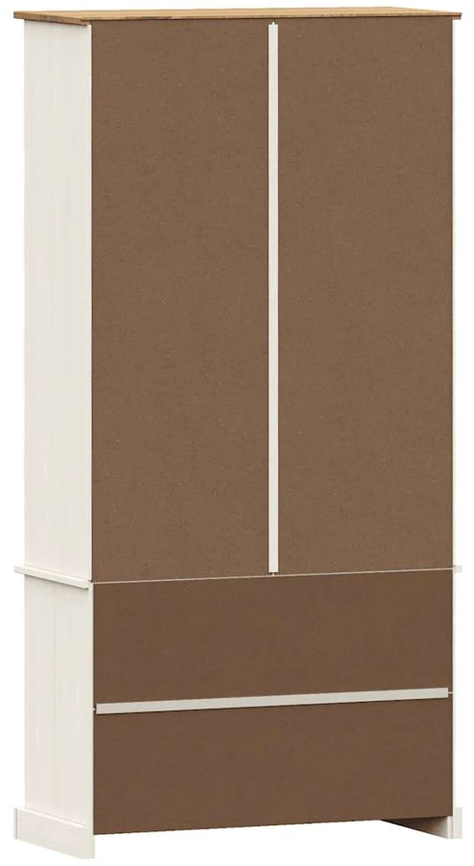 Knygų spinta VIGO, balta, 85x35x170cm, pušies medienos masyvas