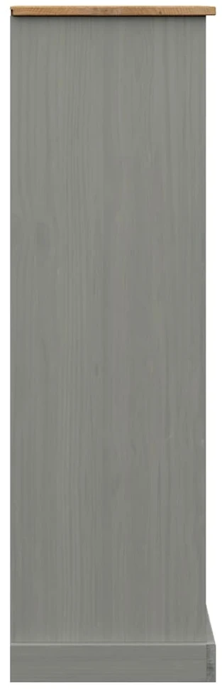 Knygų spinta VIGO, pilka, 90x35x114,5cm, pušies masyvas