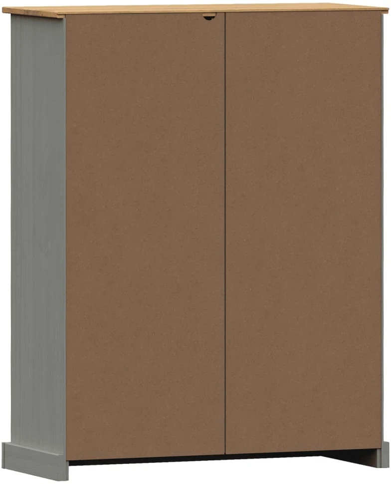 Knygų spinta VIGO, pilka, 90x35x114,5cm, pušies masyvas