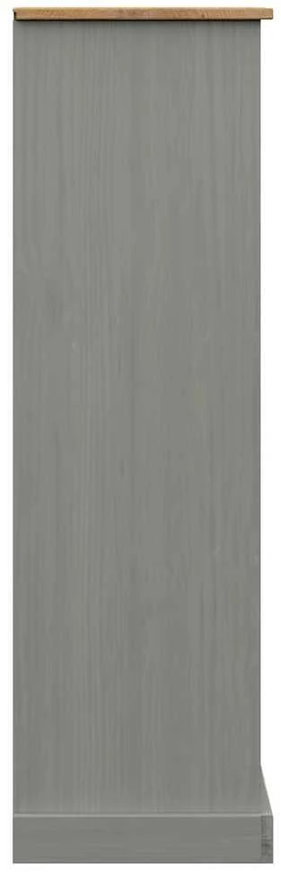 Knygų spinta VIGO, pilka, 90x35x114,5cm, pušies masyvas