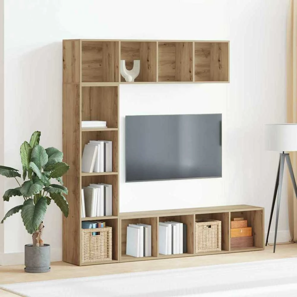 knygų spintelės 3 vnt Artisan Oak Engineered Wood