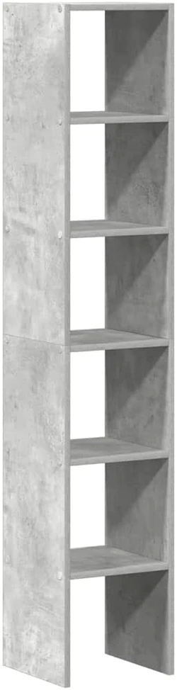 Knygų spintos, 2vnt., sukraunamos, pilka, 30x30x80cm, mediena
