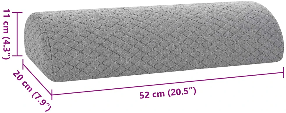 Koja pagalvė 52 x 20 x 11 cm Vidutinis Atminties putos Pilka