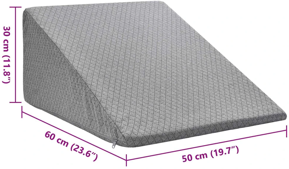Koja pagalvė 60 x 50 x 30 cm Minkštas Atminties putos Pilka