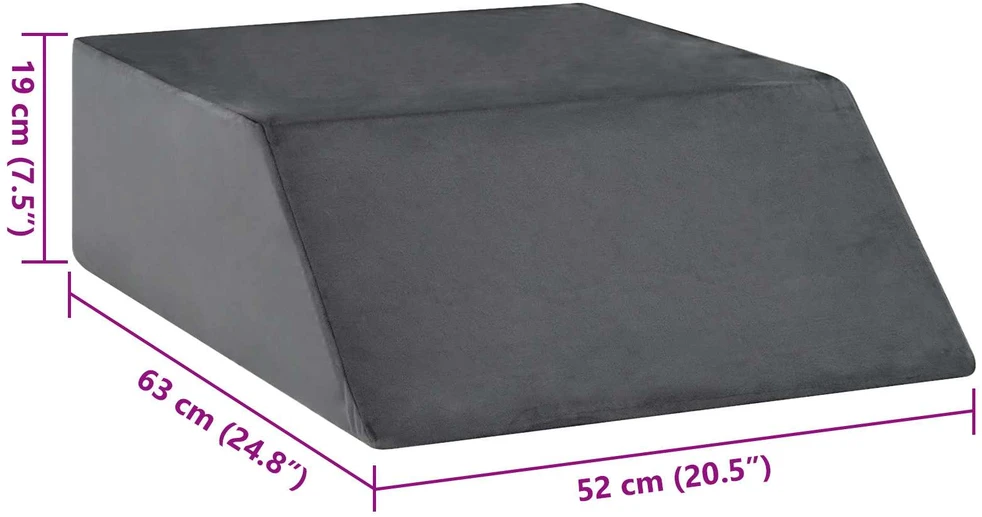 Koja pagalvė 63 x 52 x 19 cm Tvirtas PU putos Pilka