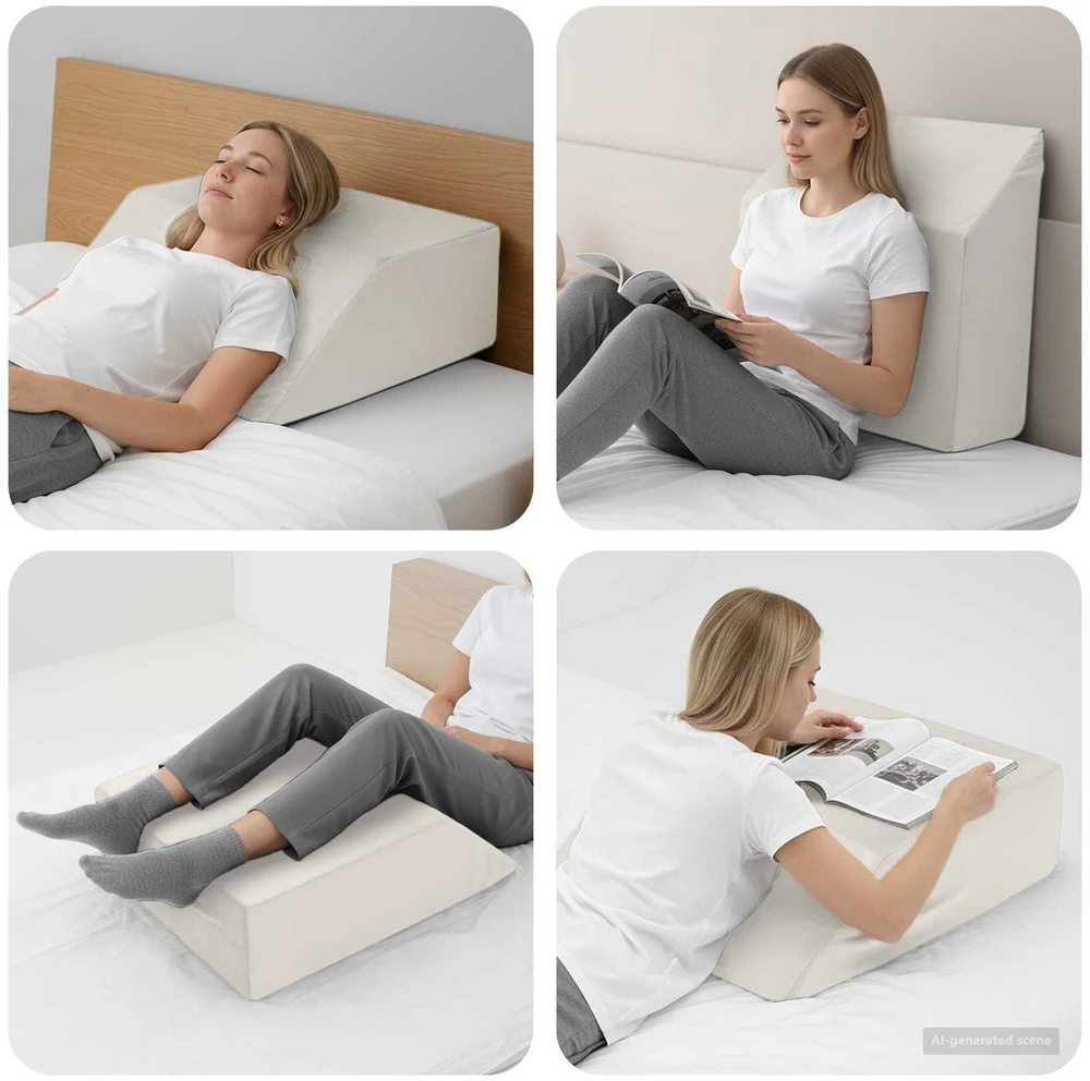 Koja pagalvė 63 x 52 x 19,5 cm Tvirtas PU putos Balta