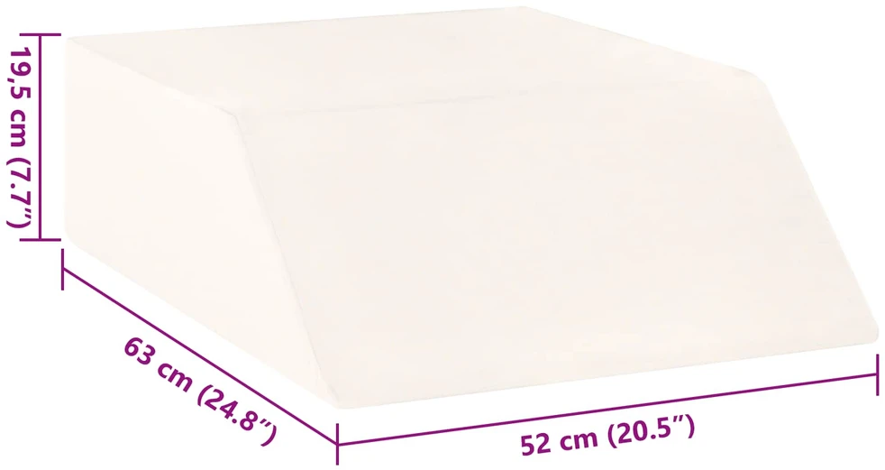 Koja pagalvė 63 x 52 x 19,5 cm Tvirtas PU putos Balta