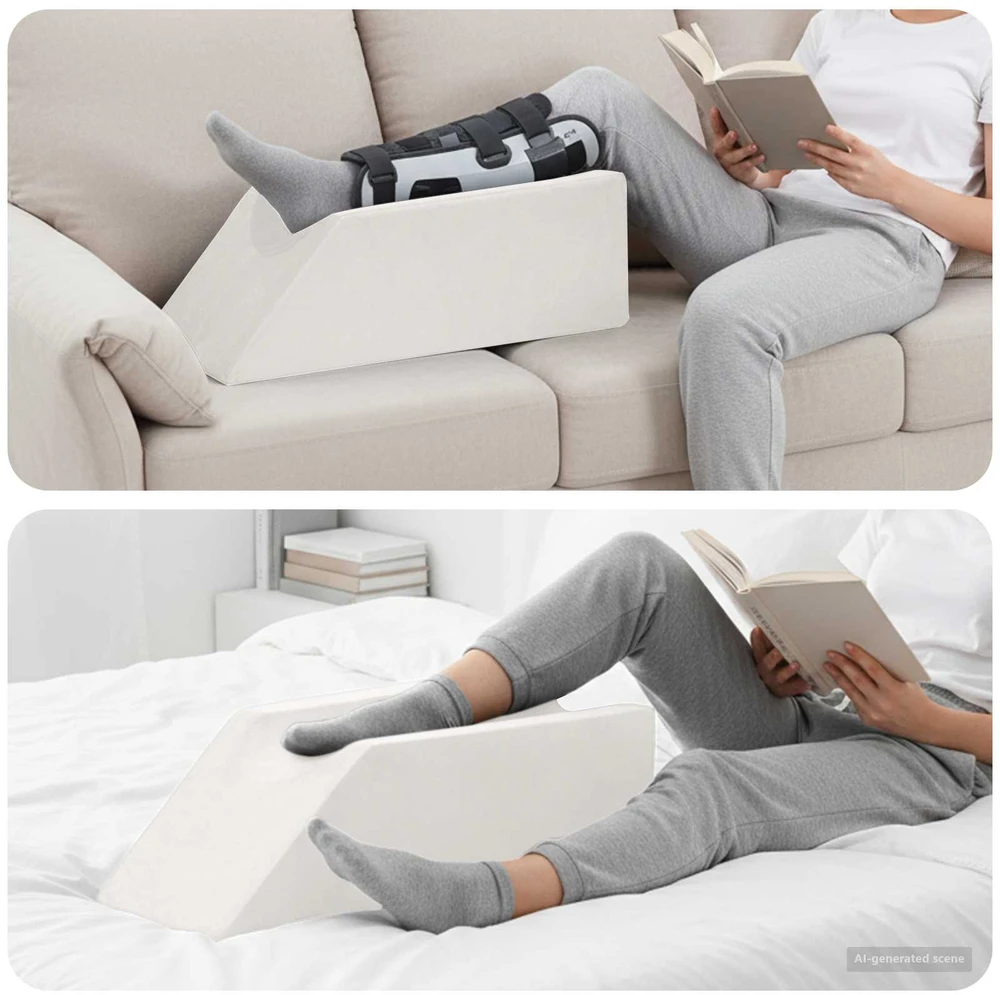 Koja pagalvė 68 x 25 x 21,5 cm Tvirtas PU putos Balta