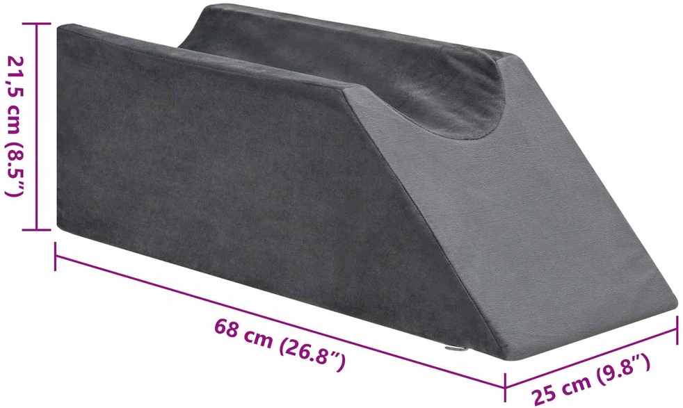 Koja pagalvė 68 x 25 x 21,5 cm Tvirtas PU putos Pilka