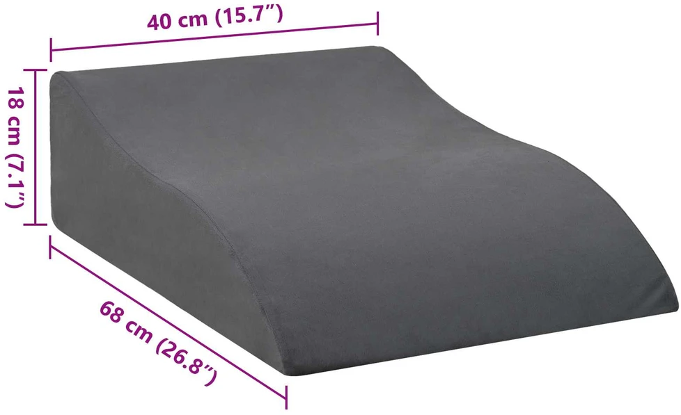 Koja pagalvė 68 x 40 x 18 cm PU putos Pilka