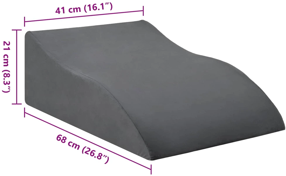 Koja pagalvė 68 x 41 x 21 cm PU putos Pilka