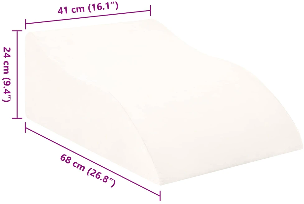 Koja pagalvė 68 x 41 x 24 cm PU putos Balta