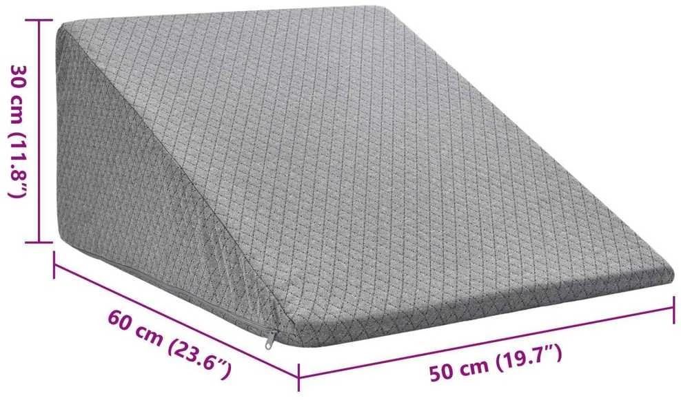Koja pagalvė 60 x 50 x 30 cm Minkštas Atminties putos Pilka