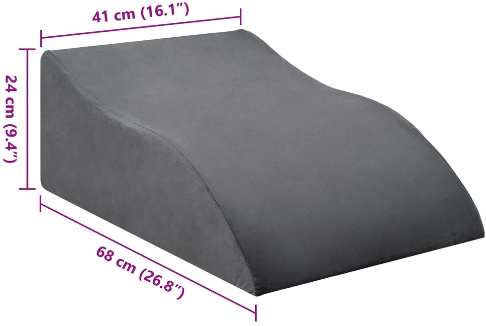 Koja pagalvė 68 x 41 x 24 cm PU putos Pilka