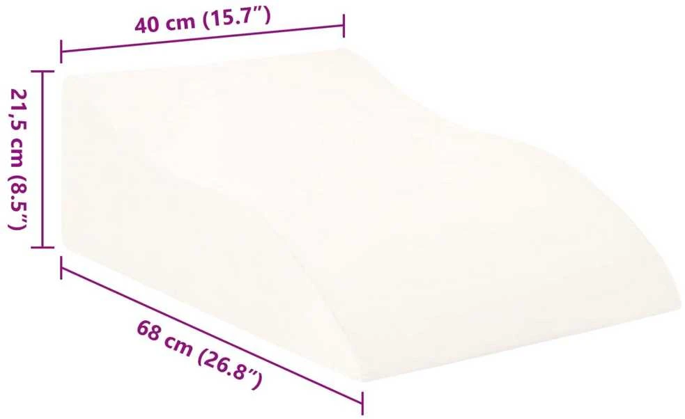 Koja pagalvė 68 x 40 x 21,5 cm PU putos Balta