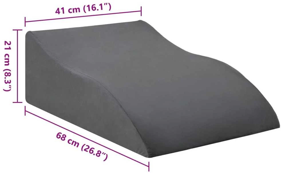 Koja pagalvė 68 x 41 x 21 cm PU putos Pilka