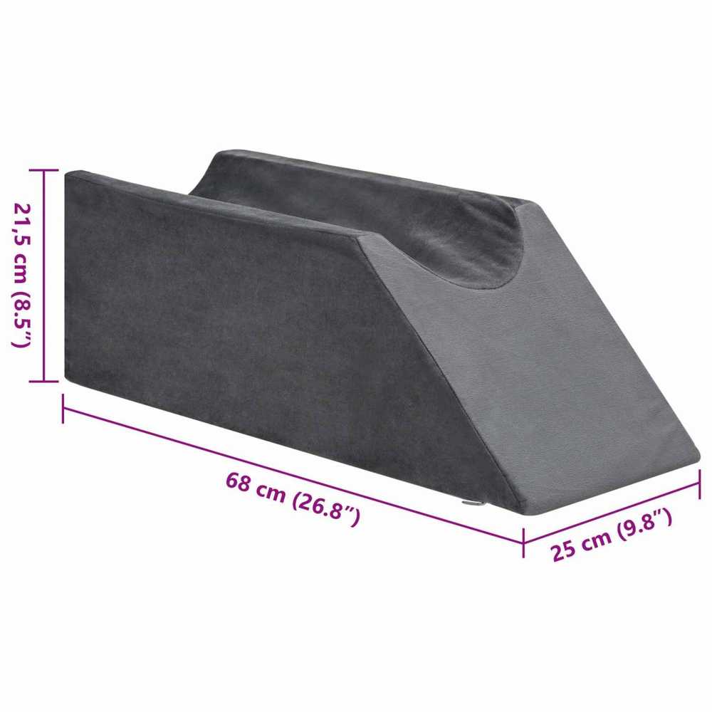 Koja pagalvė 68 x 25 x 21,5 cm Tvirtas PU putos Pilka