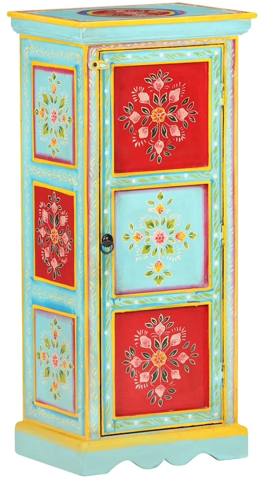 Komoda, 40x30x90cm, mango masyvas, tapyta rankomis