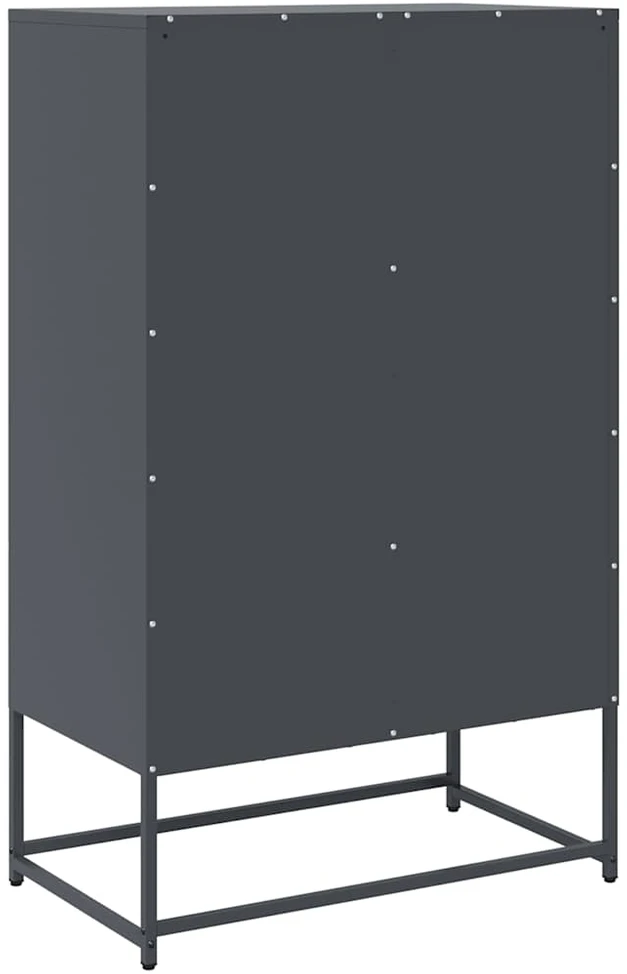 Komoda, antracito, 68x39x111,5 cm, plienas