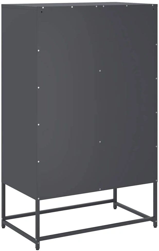 Komoda, antracito, 68x39x111,5 cm, plienas